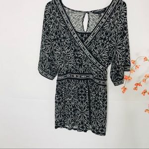 WHBM Surplice Romper With Attached Tank Slimming